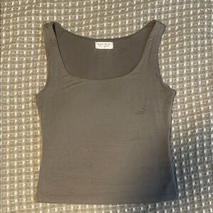 Classic Scoop Tank in Olive Green